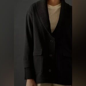 Anthropologie Daily Practice Button Front Collared Cardigan - XS